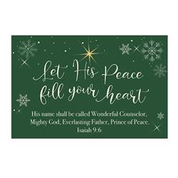 Picture of CB Gift 247271 3 x 2 in. Pass it on Cards - Let His Peace Fill Your Heart - Pack of 25