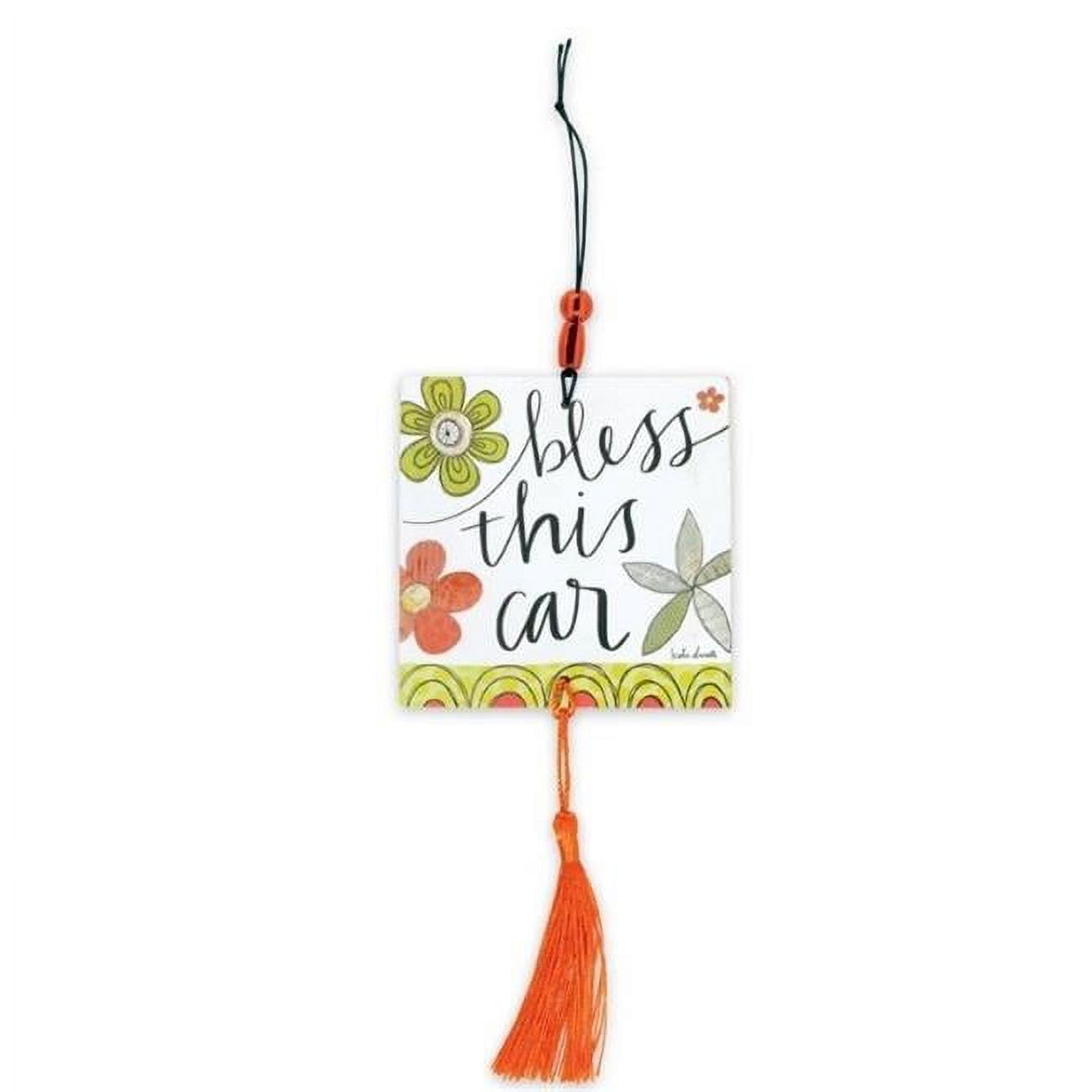 Picture of Brownlow Gift 264619 Car Air Freshener - Bless This Car with Beads&#44; Tassel & Ice Fresh
