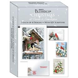 Picture of Crown Point Graphics 253500 Boxed Card - Shared Blessings-Christmas-Assorted & Winter Birds II - Box of 12