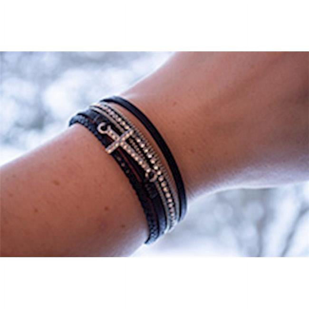 Bracelet - Sparkle Cross Eden Merry Magnetic, Black