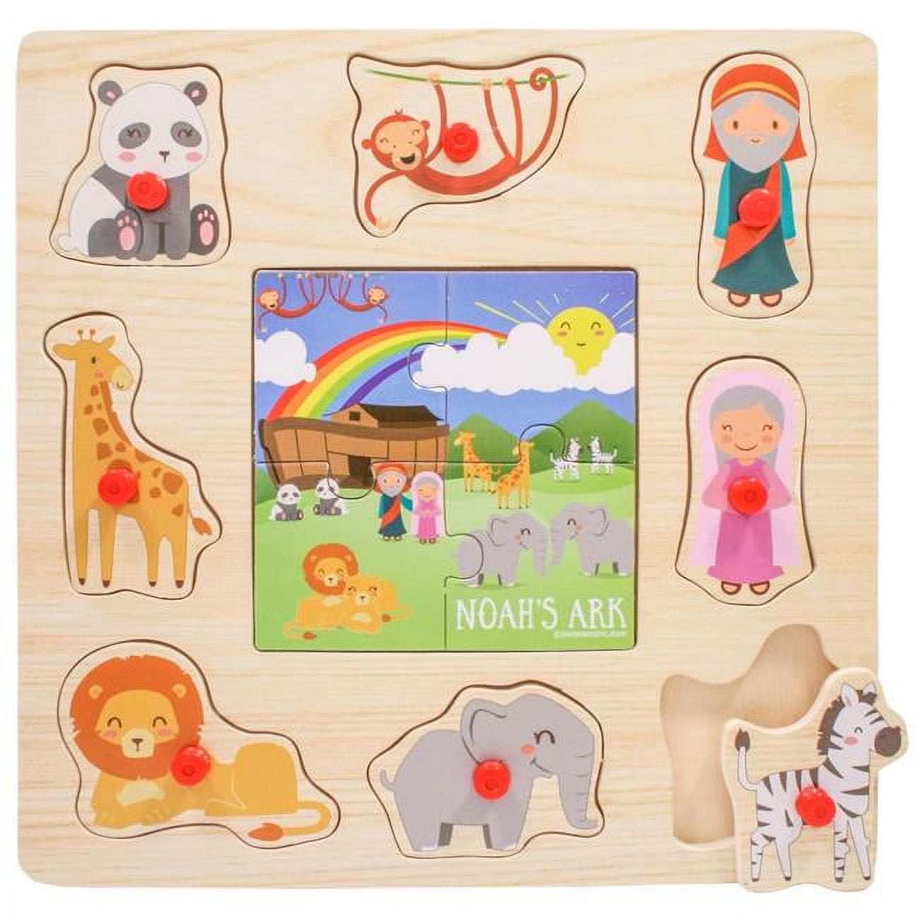 Peg & Jigsaw-Noahs Ark Puzzle - 12 Piece