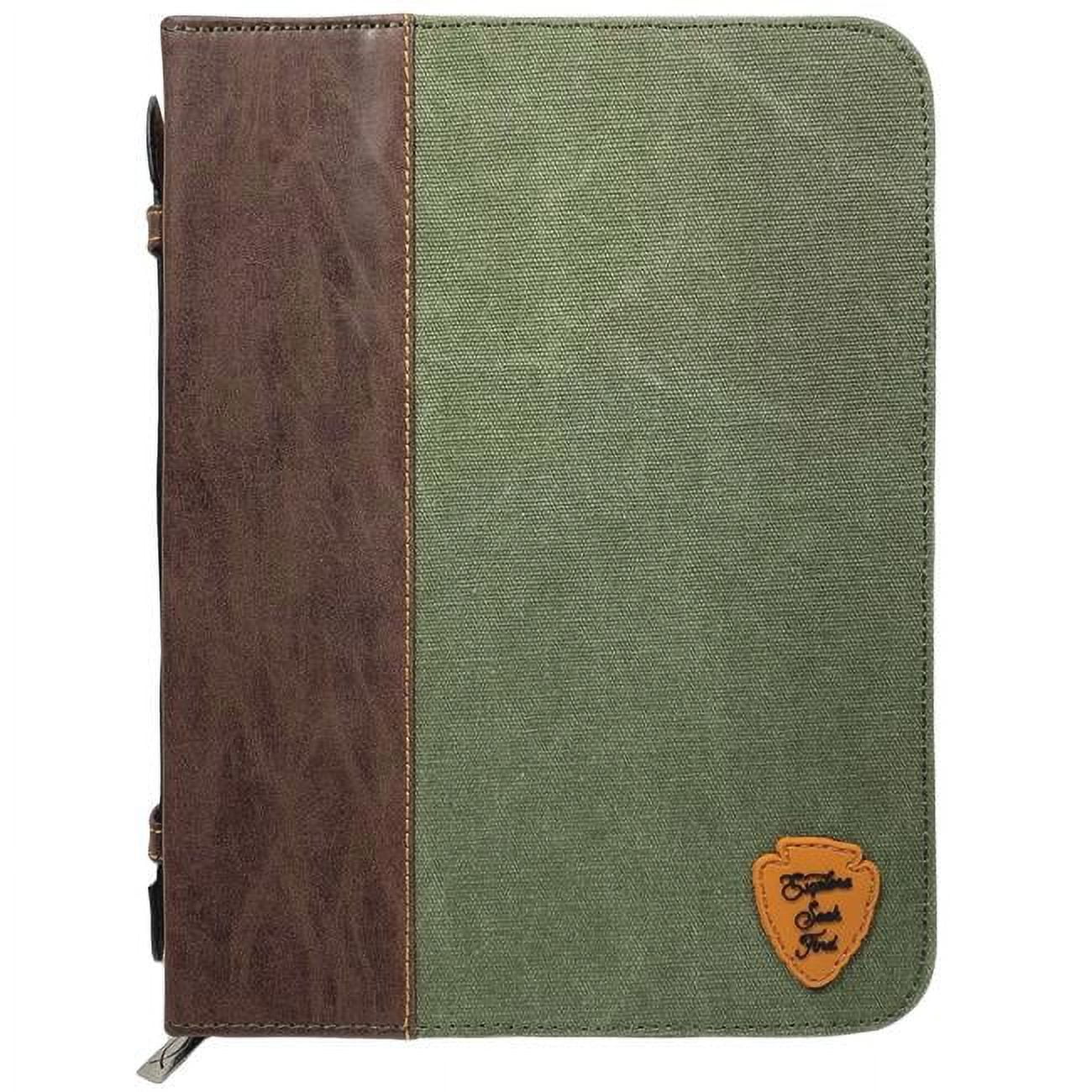 242968 Explore Seek Find Leather Look Bible Cover with PVC Patch