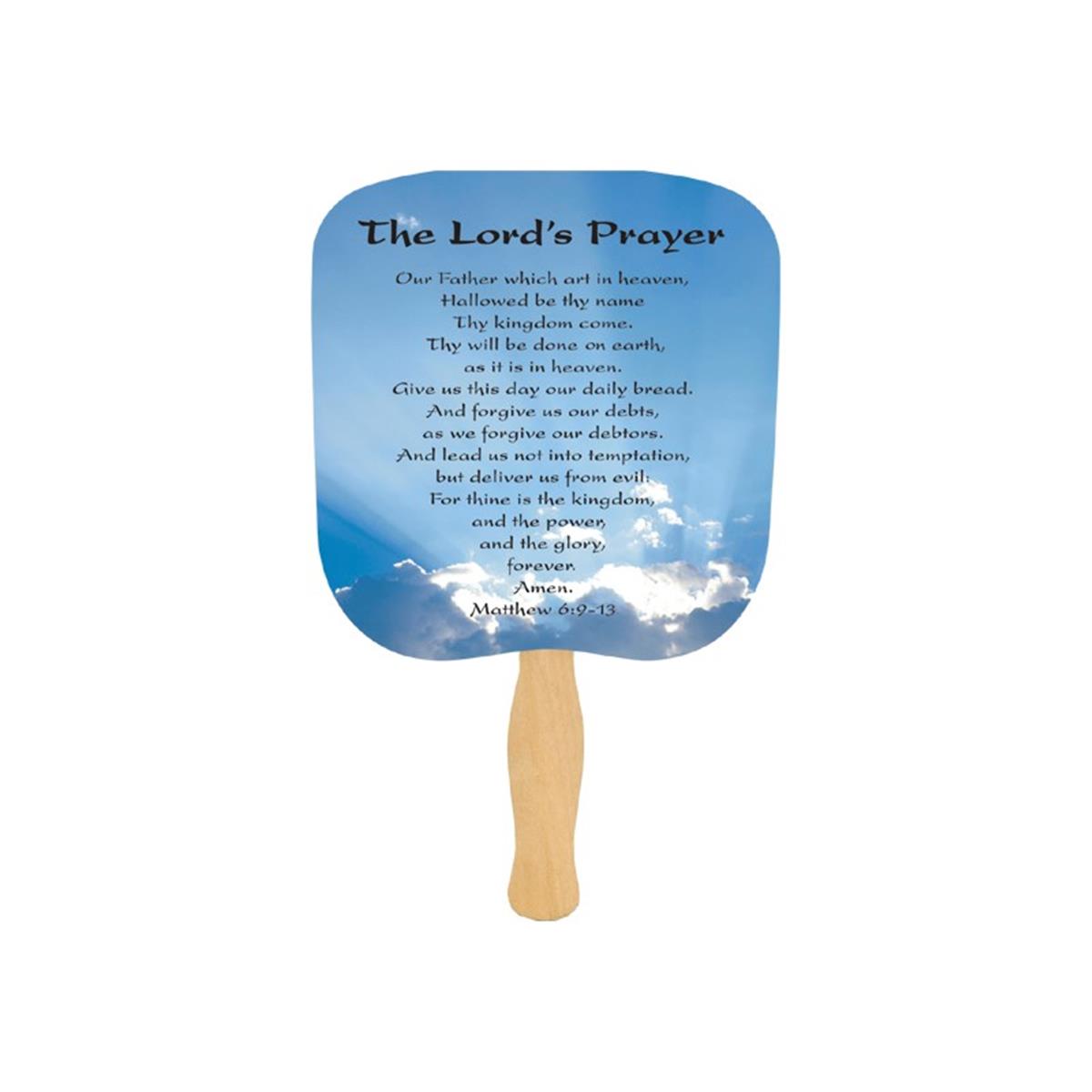 248410 The Lords Prayer Hand Fan, Pack of 50