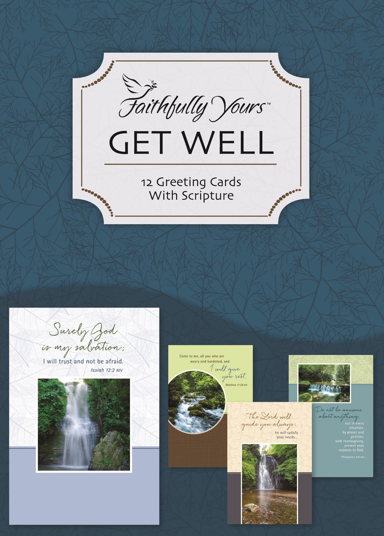 Boxed - Card Get Well-Waterscapes - Box of 12