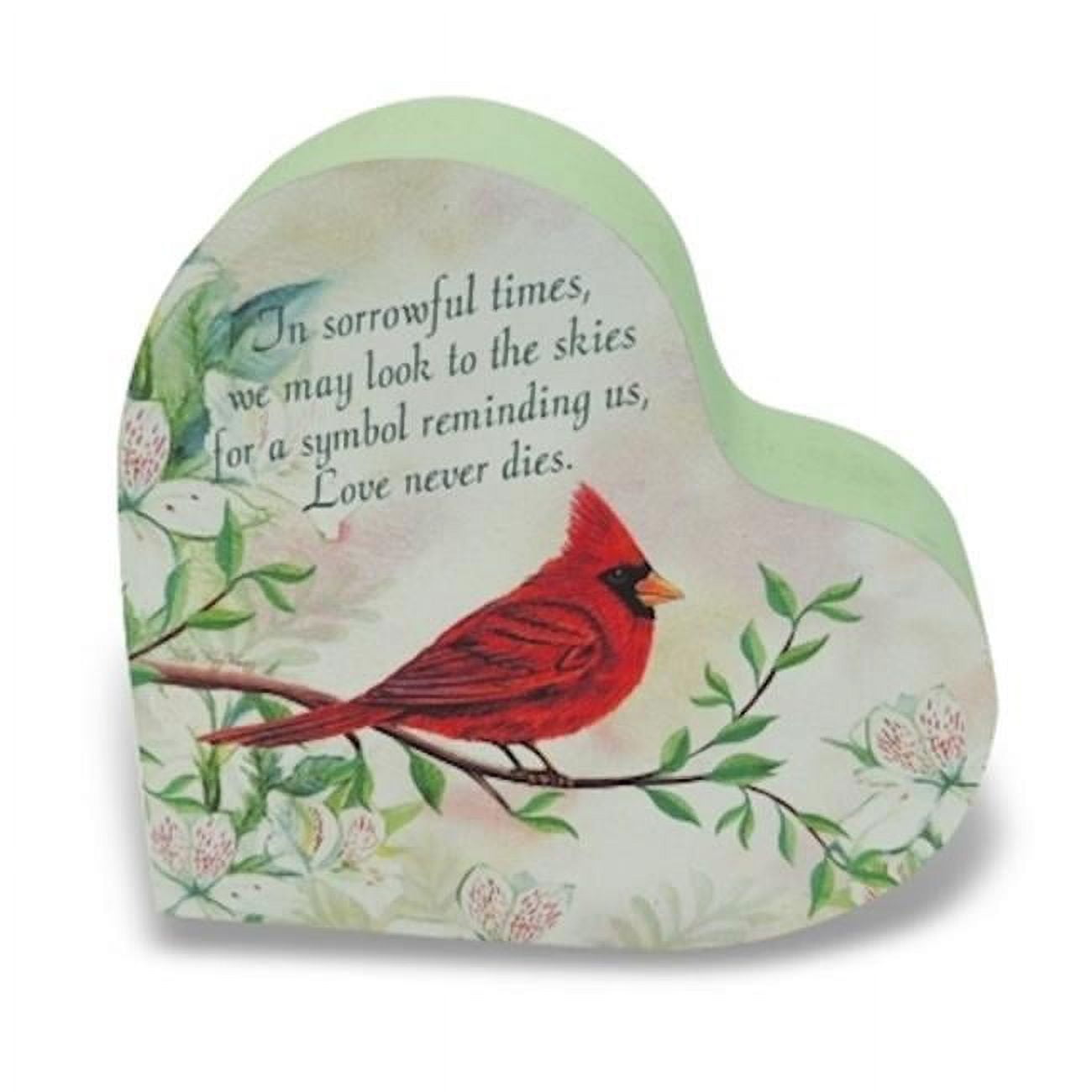 Picture of CA Gift 22590X Tabletop Heart Block - Cardinal