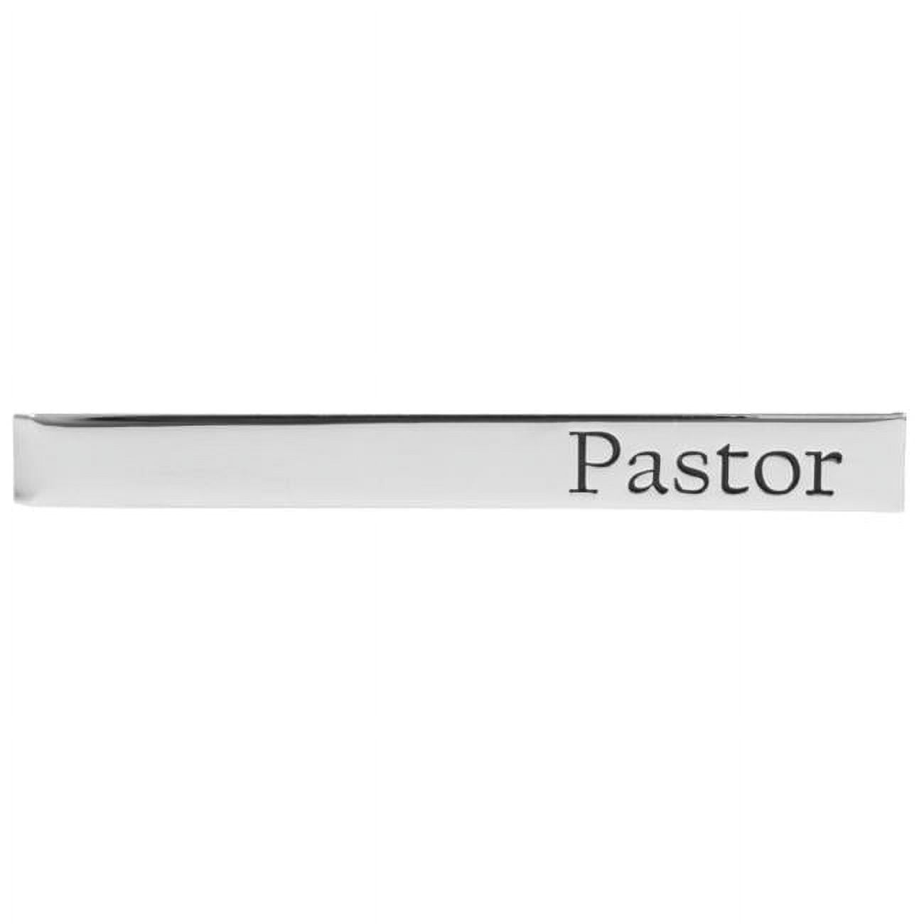 Tie Bar Etched with Gift Box, Silvertone - Pastor