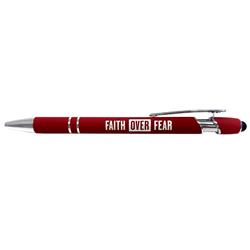 Soft Touch Gift Pen, Red - Faith Over Fear