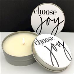 Picture of Abba Products 211629 4 oz WTLB-Choose Joy Coconut Lime Tin Candle