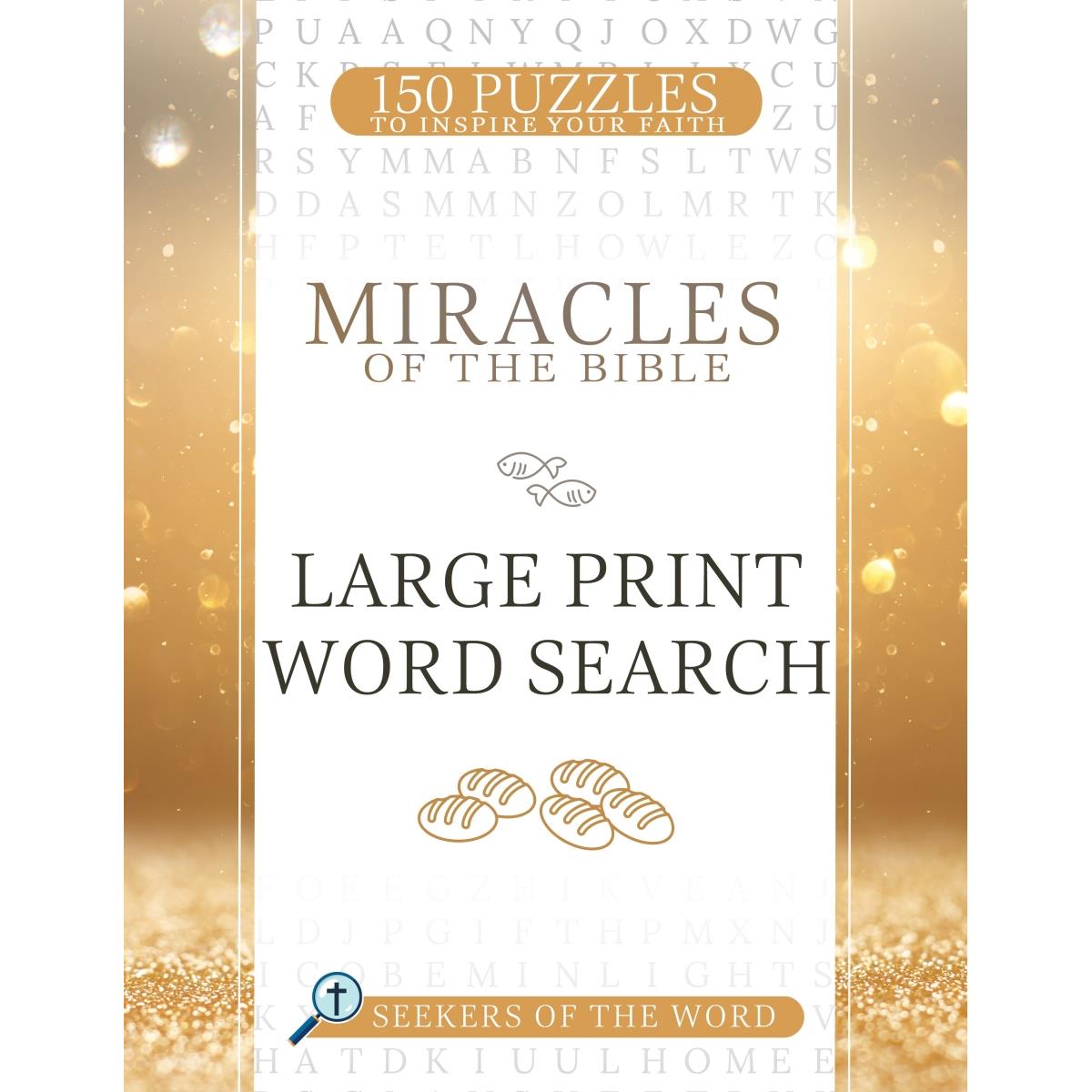 222698 Miracles of the Bible Large Print Word Search Book