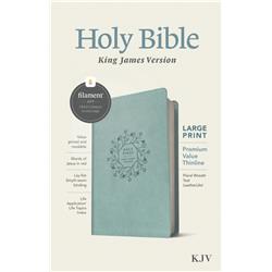 221123 KJV Large Print Premium Value Thinline Filament Enabled Edition Bible - Teal