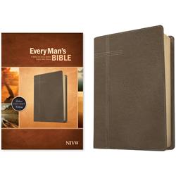 222344 NIV Every Mans LeatherLike Bible - Pursuit Granite