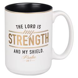 Picture of Christian Art Gifts 241549 Lord is My Strength Psalm 28-7 Mug