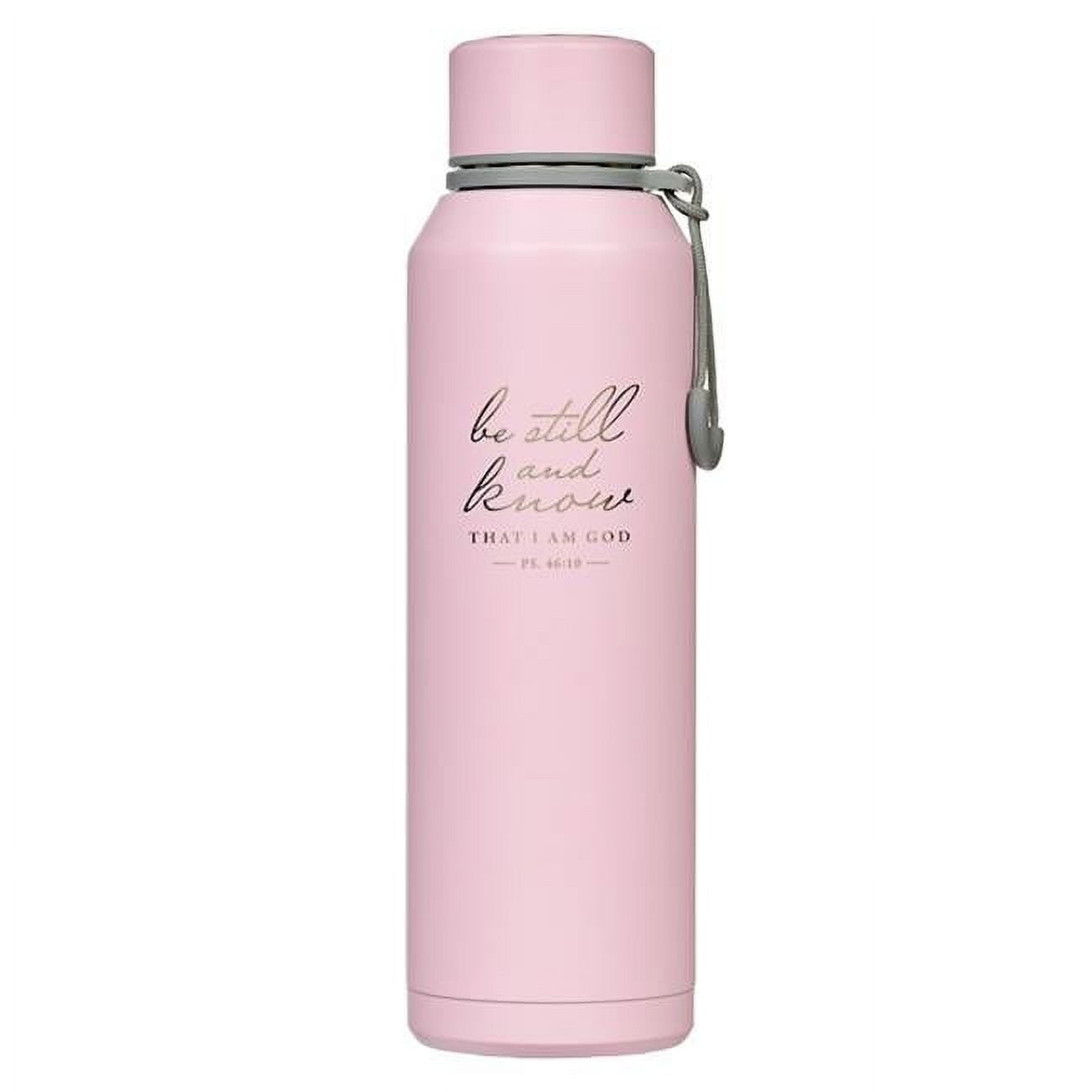 Picture of Christian Art Gifts 332073 Be Still & Know Ps. 46-10 Water Bottle, Pink