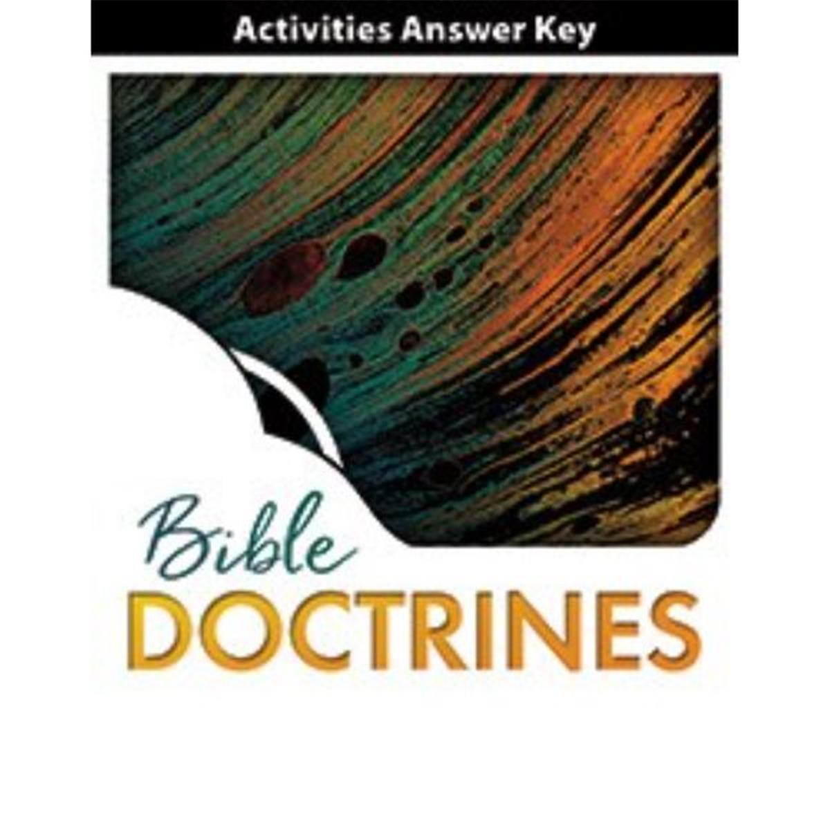 BJU Press 205167 Bible Doctrines Activities Answer Key Book - 1st Edition
