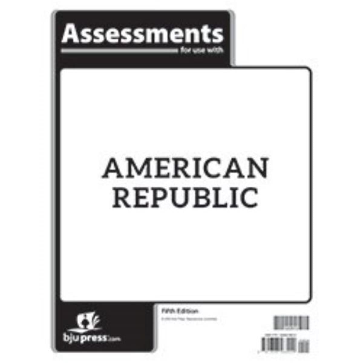 BJU Press 205155 American Republic Assessments Book - 5th Edition