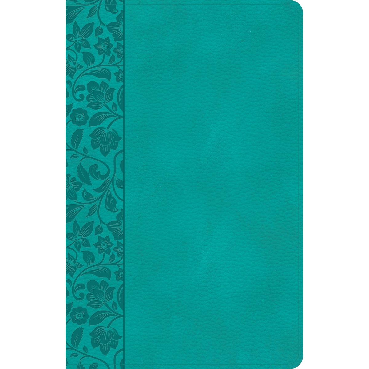 Picture of B&H Publishing 204348 CSB Large Print Personal Size Reference LeatherTouch Indexed Bible - Teal