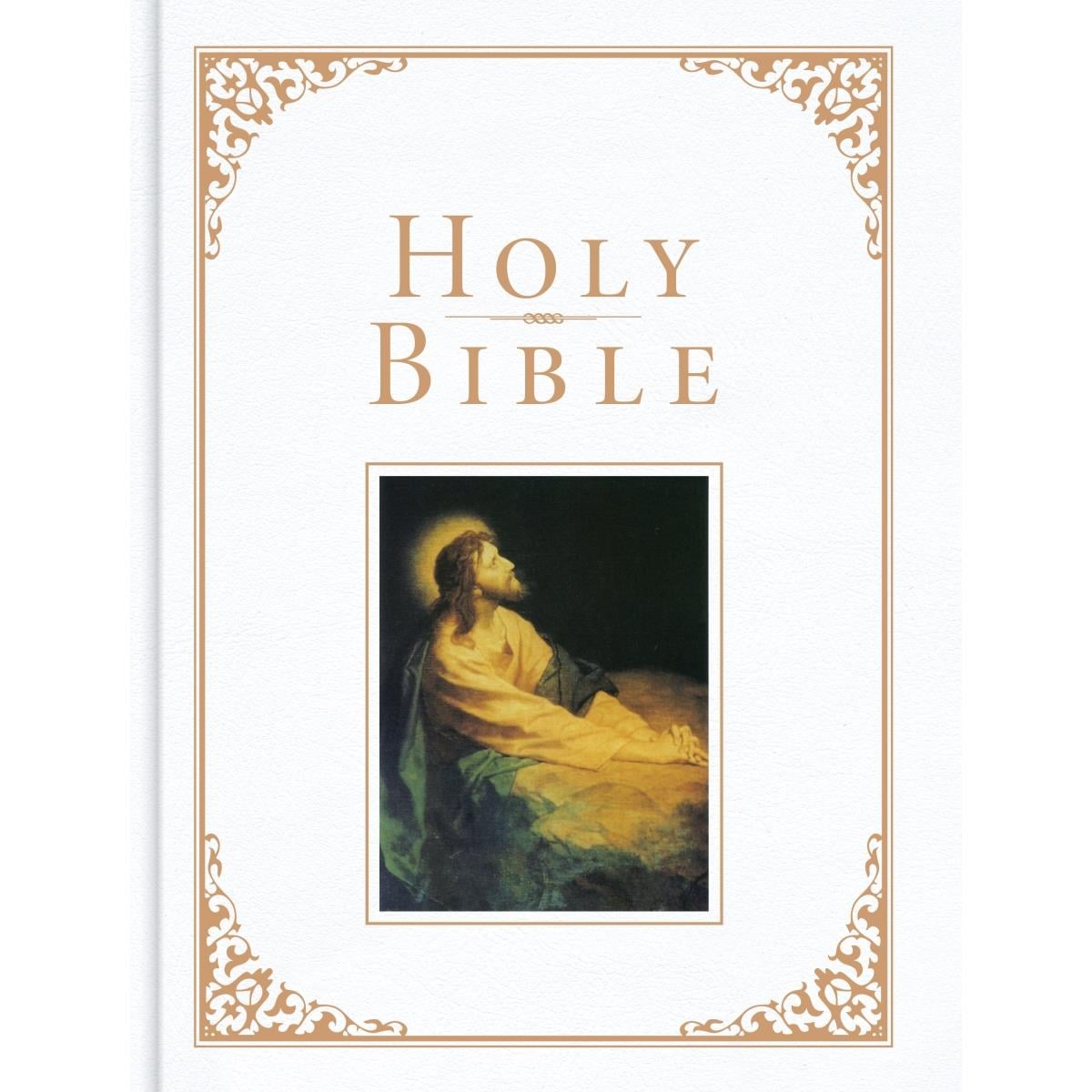 204355 KJV Family Imitation Leather-Over-Board Bible - White