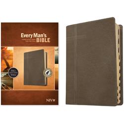 222345 NIV Every Mans Pursuit Granite LeatherLike Indexed Bible