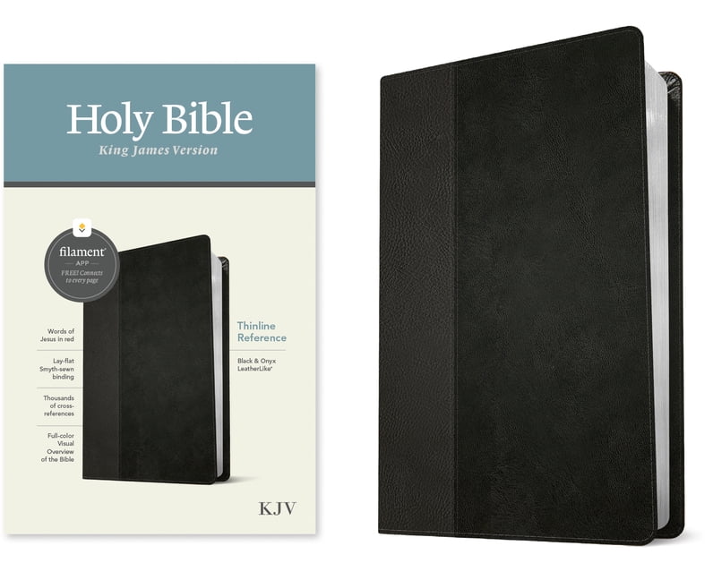 KJV Thinline Reference Filament Enabled Edition Bible, Black & Onyx Leather