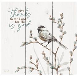 234096 10.5 x 10 in. Give Thanks to the Lord for He is Good Pallet Decor