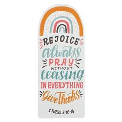 Picture of Christian Art Gifts 213811 Rejoice Always-1thessalonians 5-16-18 Bookmark, Teal
