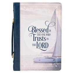 Picture of Christian Art Gifts 224595 Blessed Is The One Who Trusts Bible Cover - Medium