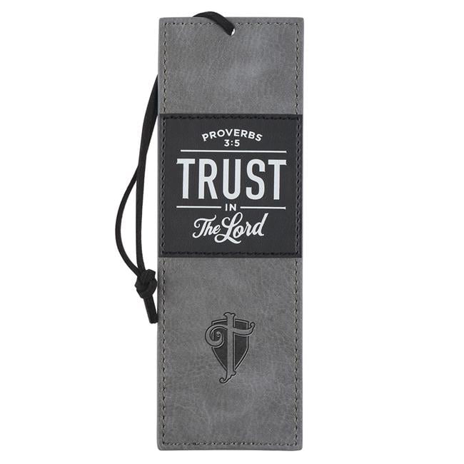 Picture of Christian Art Gifts 241395 Faux Leather-Trust In The Lord Proverbs 3-5 Bookmark