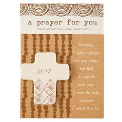 Picture of CB Gift 212498 4 in. Prayer for You Magnet with Easel Brother Back Card
