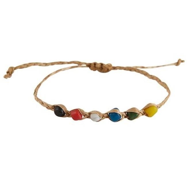 Salvation Bracelet - Glass & Jute
