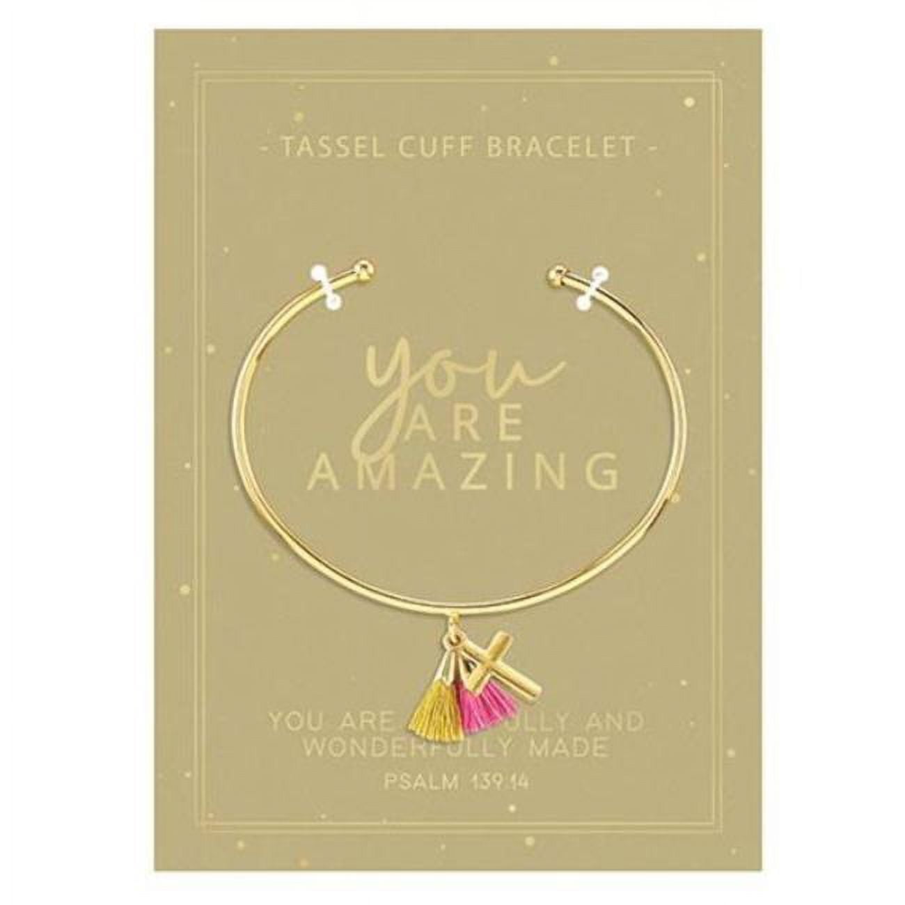 Picture of CB Gift 212371 You are Amazing Tassel Cuff Bracelet