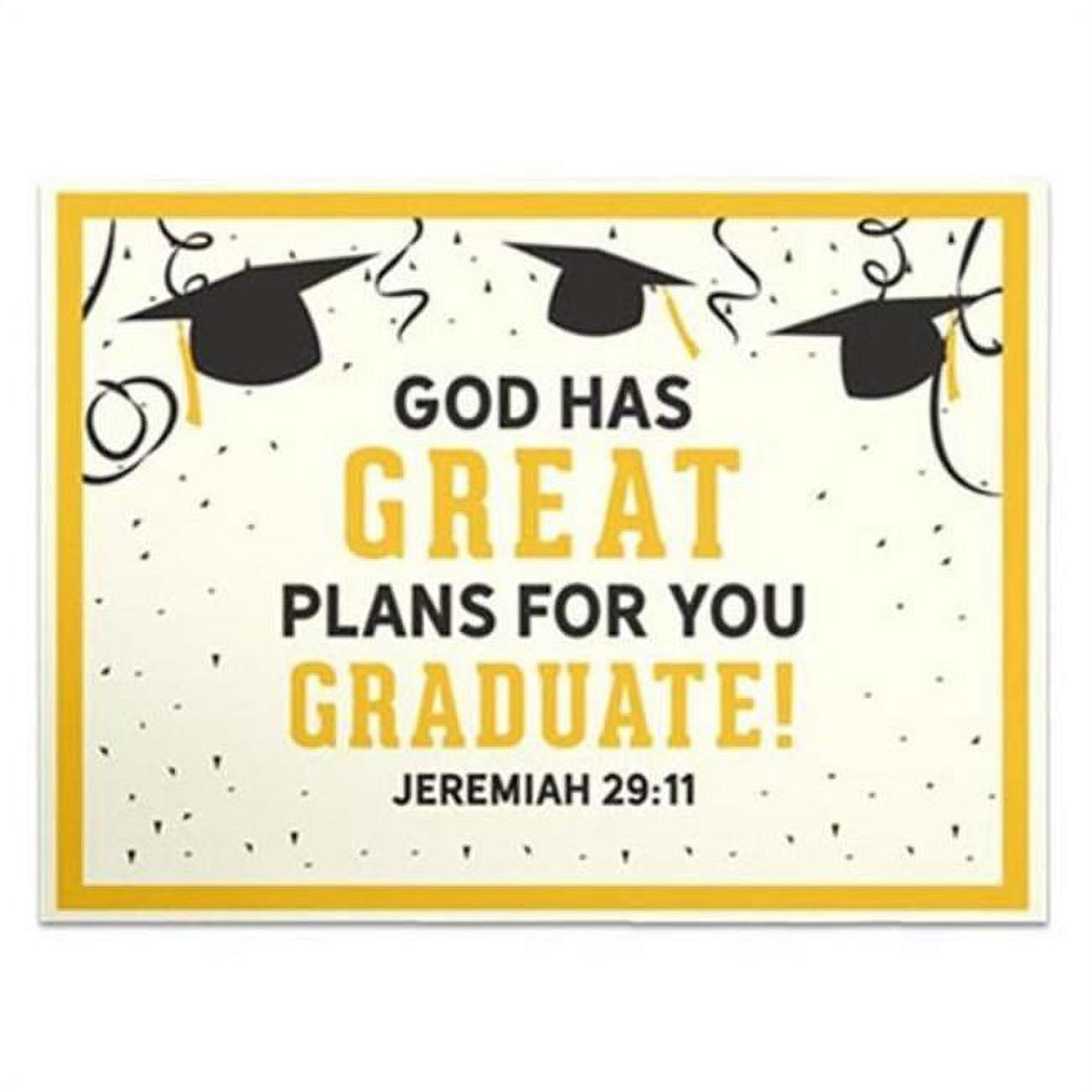 Picture of CB Gift 222114 God Has Great Plans for You Graduate Yard Sign