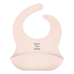 Picture of Stephan Baby 212428 Bless This Mess Silicone Bib - 0-24 Mths