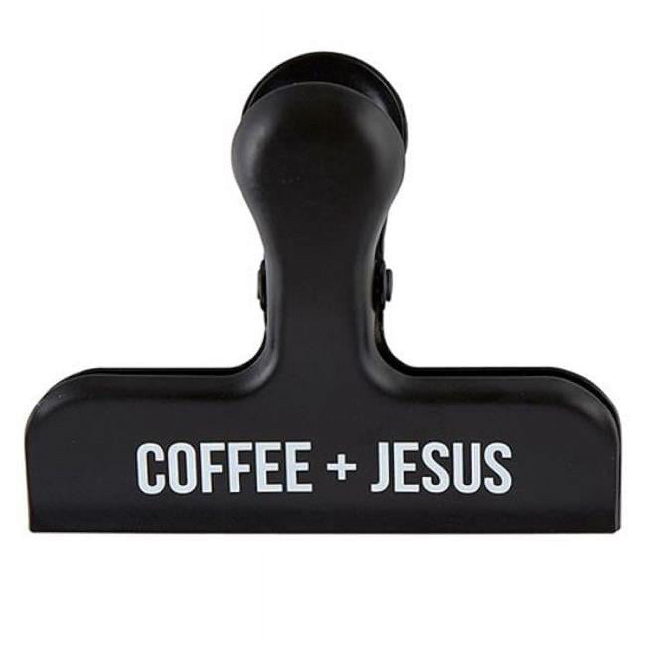 Picture of CB Gift 205254 3 x 2.5 in. Coffee Bag Clip - Coffee Plus Jesus