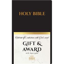 230793 NRSV Updated Edition Gift & Award Bible with Apocrypha & Imitation Leather, Black
