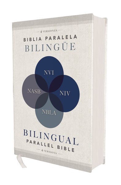 Picture of Zondervan 214073 Span-Bilingual Parallel Bible NVI NIV NBLA NASB Hardcover