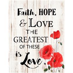 Picture of Beechdale Frames 221663 9 x 12 in. Faith Hope Love Rustic Pallet Art, White