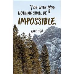 Bulletin - for with God Nothing Shall Be Impossible - Pack of 100