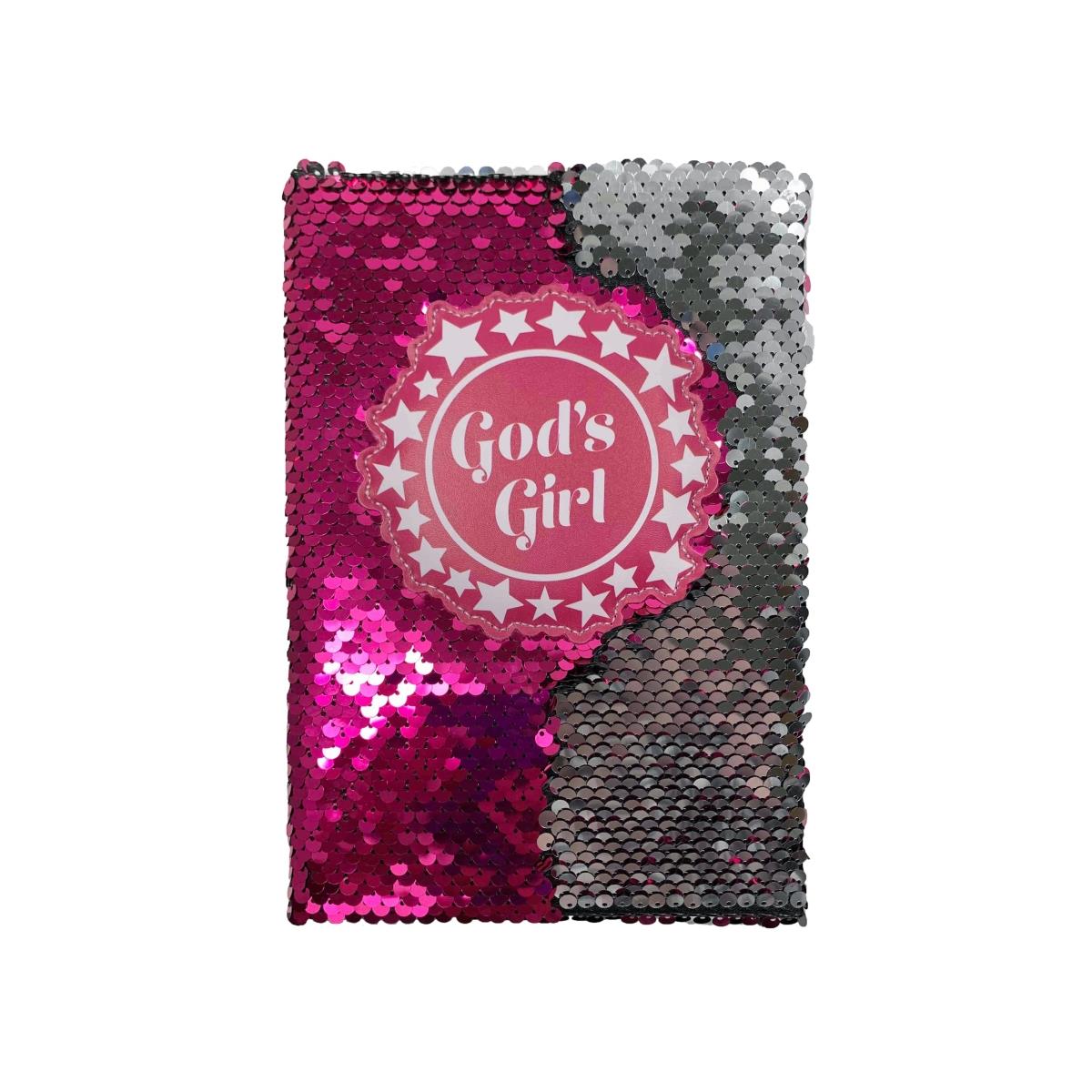 224065 Gods Girl-Sequin Pink with Silver Journal