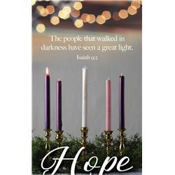 Advent Week 1 - Hope Isaiah 9 - 2 Bulletin - Pack of 100