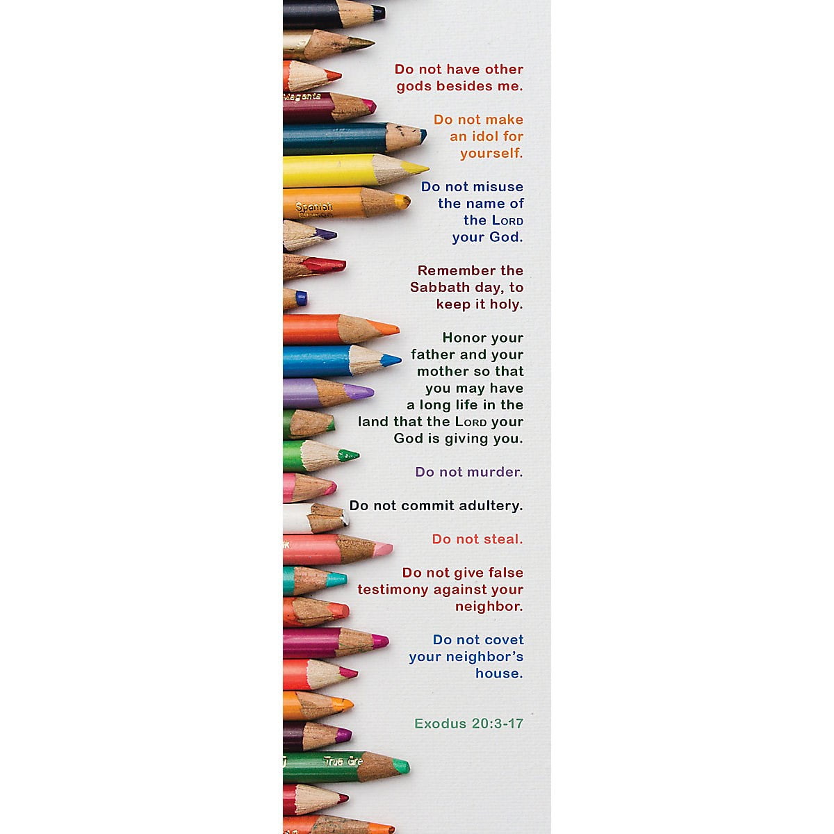 Picture of B&H Publishing 224555 Bookmark - 10 Commandments for Kids - Pack of 25