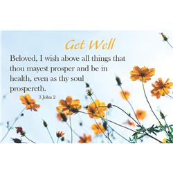 Picture of B&H Publishing 224560 Postcard - Get Well & Flowers - Pack of 25