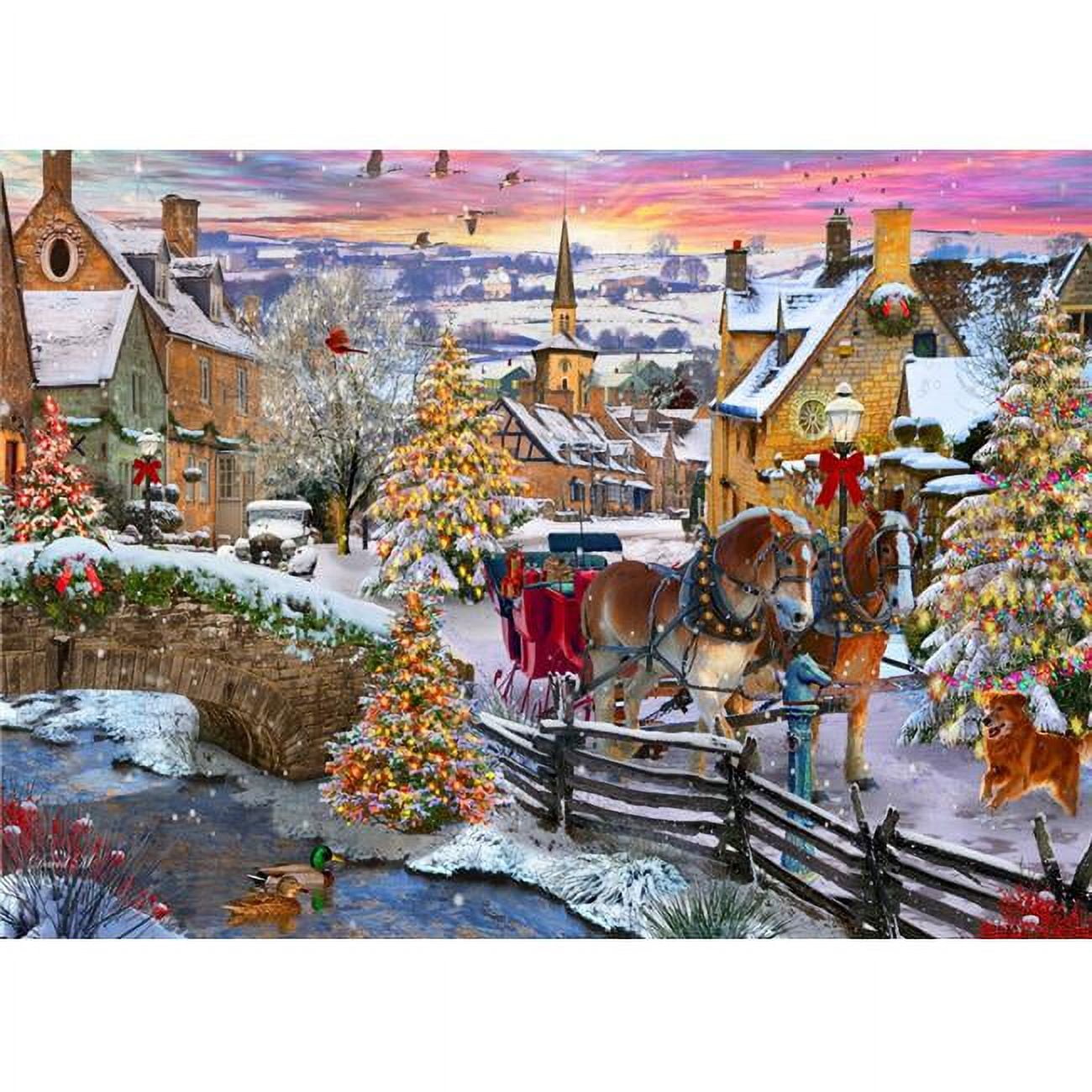 Vintage Christmas Jigsaw Puzzle, 1000 Piece