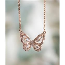 Butterfly Necklace - Rose Gold