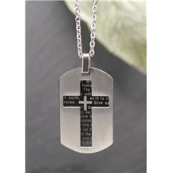 Lords Prayer Dog Tag Necklace