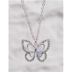 Eden Merry Butterfly White Abalone Necklace