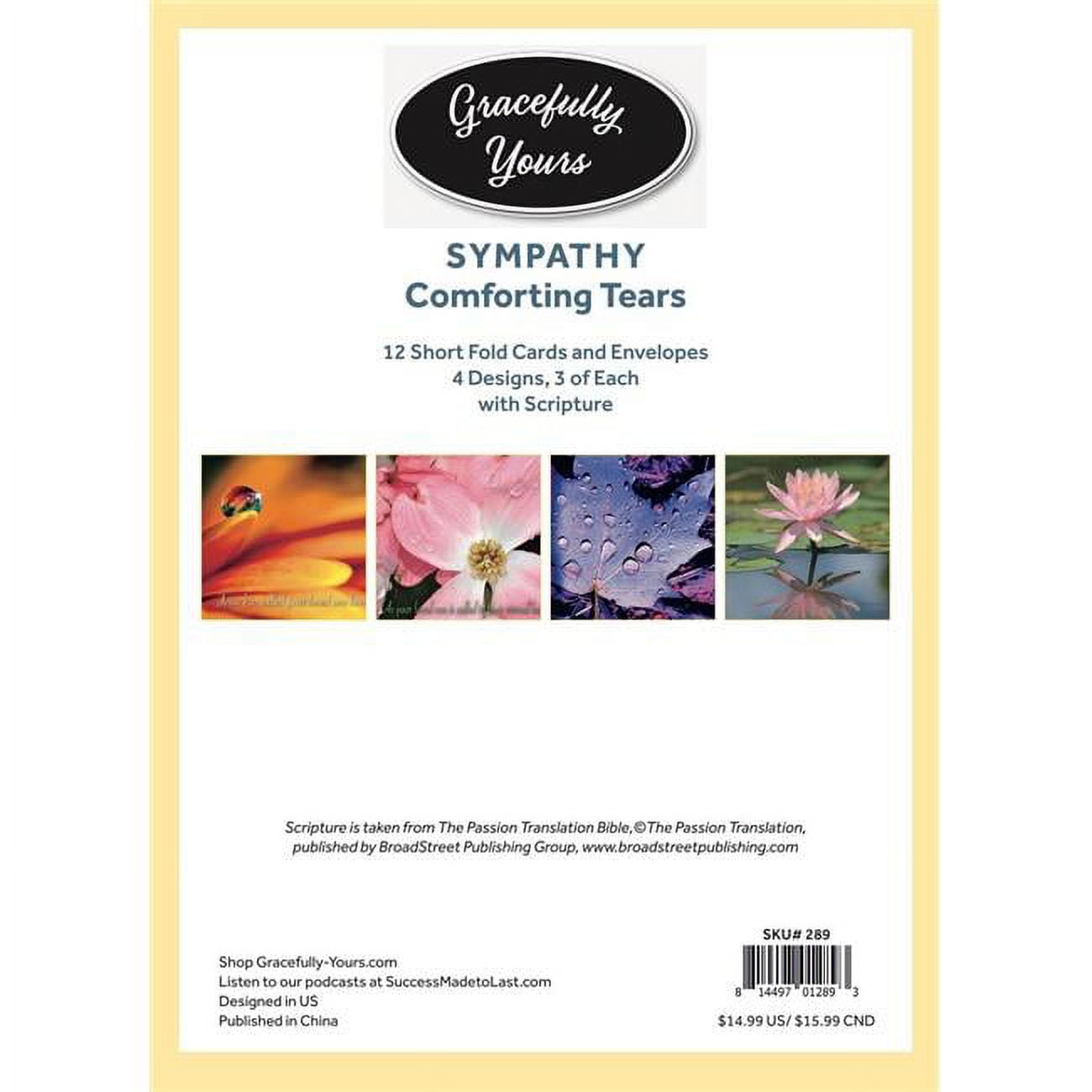 Picture of Gracefully Yours 215443 No.289 Comforting Tears Sympathy Card