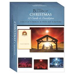 Crown Point Graphics 214288 Shared Blessings Christmas Assorted & Nativity Boxed Card - Box of 12