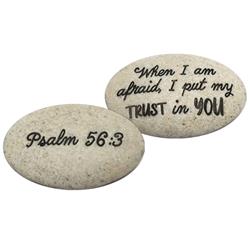 Picture of AngelStar & Quanta Distribution 223584 Pocket Stone Psalm 56-3 Scripture