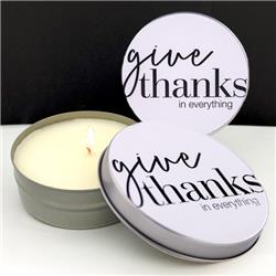 Picture of Abba Products 211633 4 oz Give Thanks - Pistachio Vanilla Tin Candle
