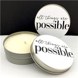 Picture of Abba Products 211638 4 oz All Things are Possible - Orchid Musk Tin Candle